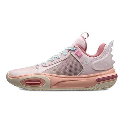 Li Ning All City 11 Jeugdversie Duurzame Ademende Laag Uitgesneden Basketbalschoenen Kinder sneakers Roze-Roze ABPT005-5