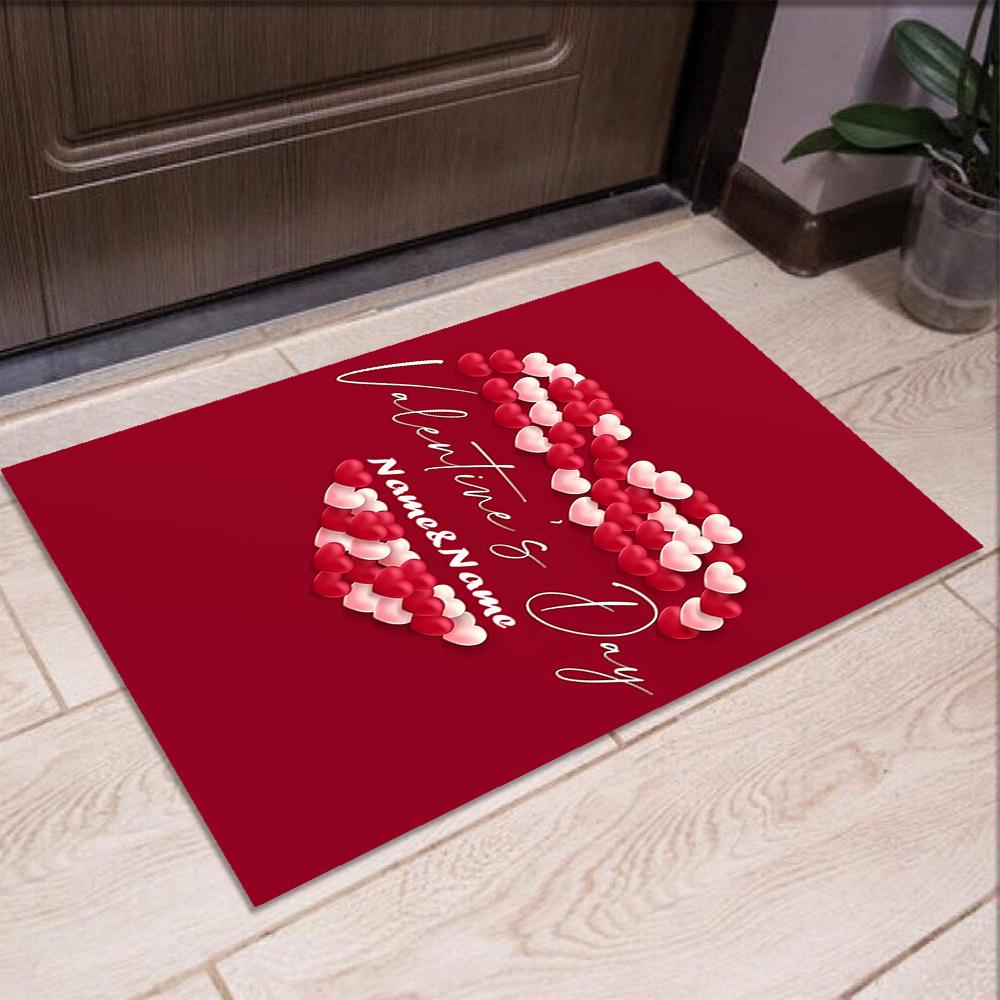 Custom Name Love Printed Carpet,Rug for Office Chair Living Room Bedroom Kitchen Room Decor Gifts.