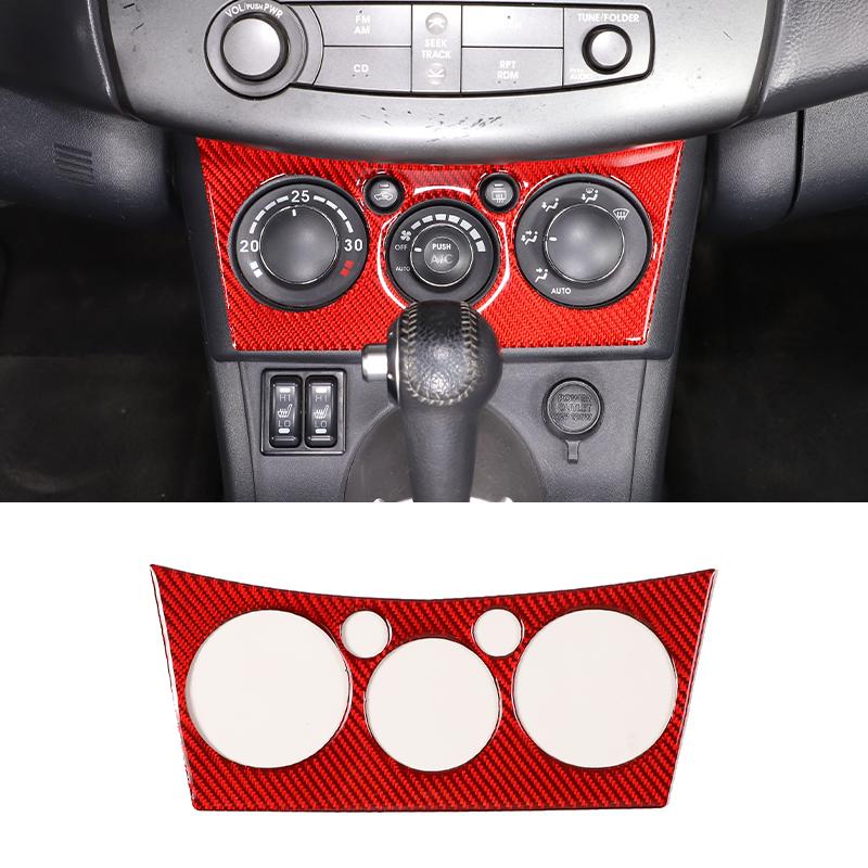 Carbon Fiber Car Inner Central Control Panel Trim Outlet CD Air Conditioning Cover Sticker For Mitsubishi Eclipse