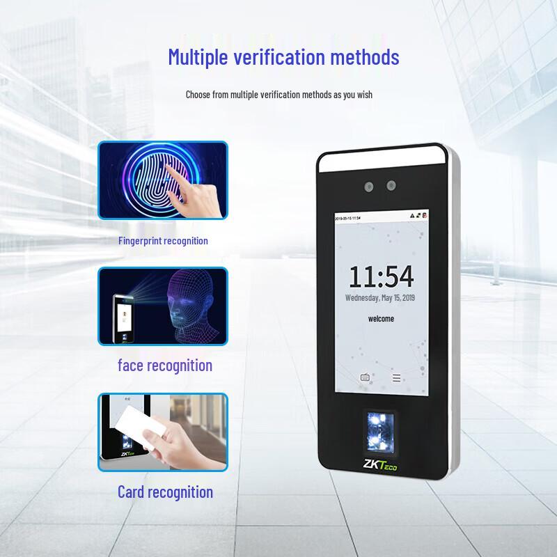 ZKTECO xFace600 Face & Fingerprint Attendance & Access Control System CN plug (adapter included)