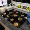 Golden Sun and Moon Carpet Entrance Door Floor Mat Abstract Geometric Optical Doormat Non-slip Floor Mat Living Room Decor Rug