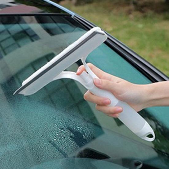 Car Window Squeegee 3-in-1 Glass Cleaner Spray Wipe Scraper Effortlessly Clean