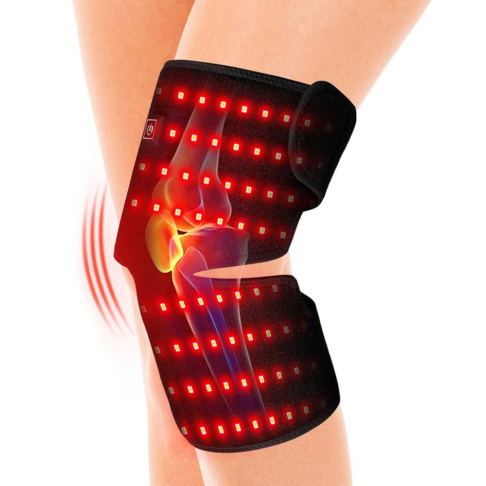 Red Light Therapy Knee Massager Pad 850/660nm LED Infrared Knee Brace Strap for Knee Shoulder Elbow Ankle Pain Relief Arthritis