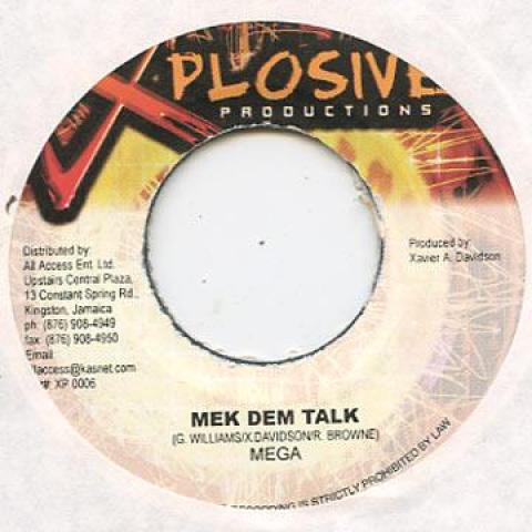 

7inch Record MEGA BANTON - Mek Them Talk Xplosive 2001 Jamaica Reggae, Ska & Dub