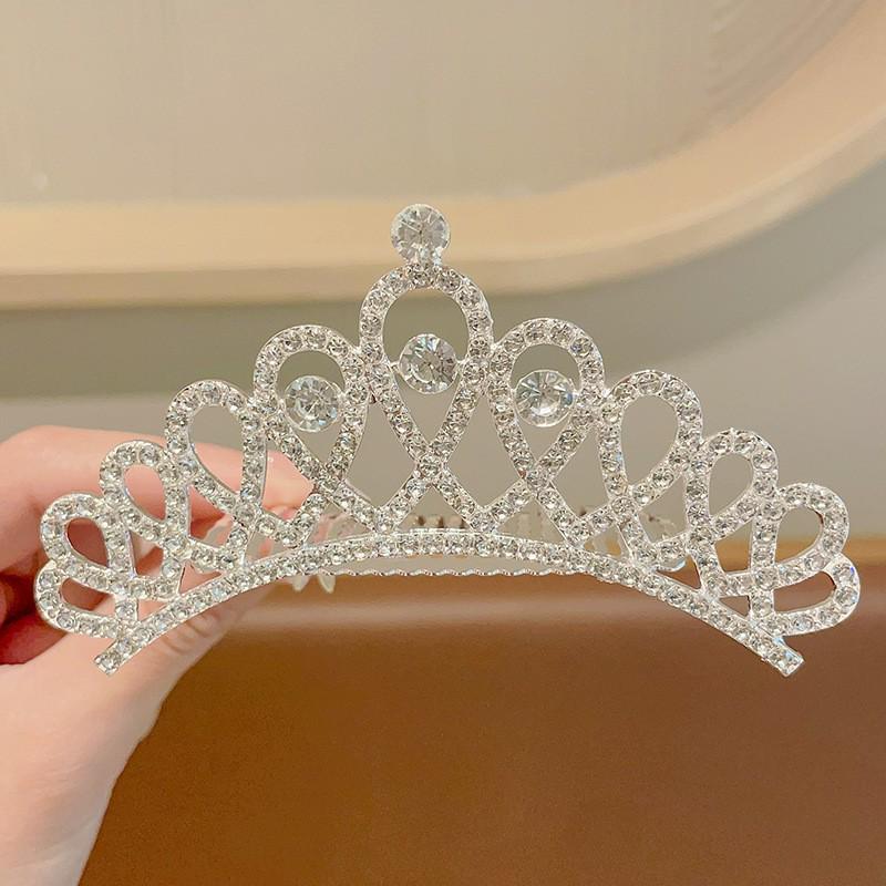 Children's Princess Crown Hair Comb - Cute Hair Accessory for Girls' Birthday or Performance