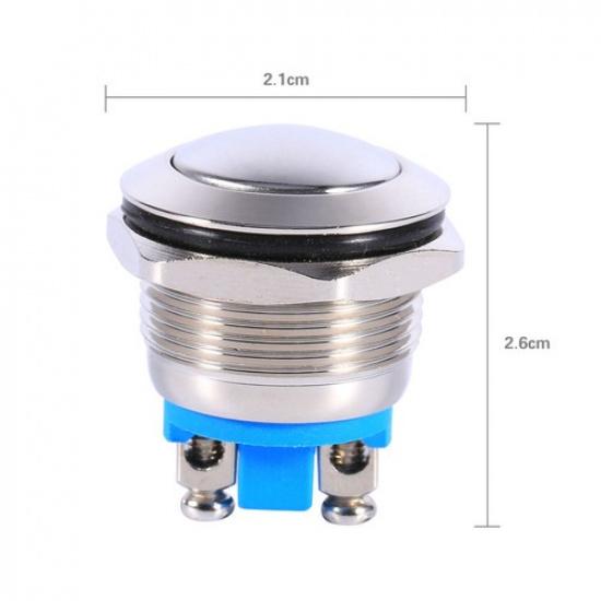 2 Set DC12V Waterproof Metal Circle Push Button Momentary Horn Switch Car/Boat