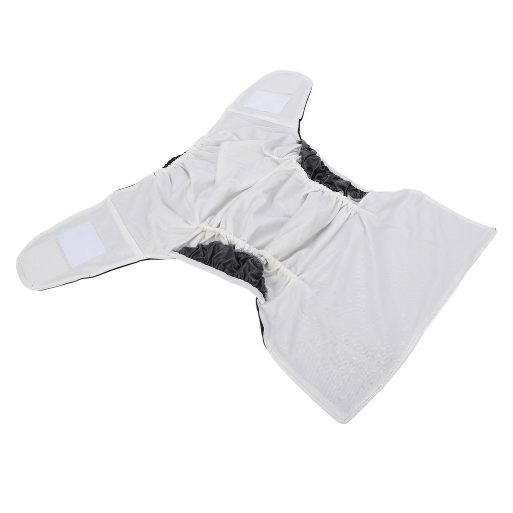 Washable Adult Cloth Diaper Nappy Reusable Breathable Incontinence Nappies Underwear for Men Women Black