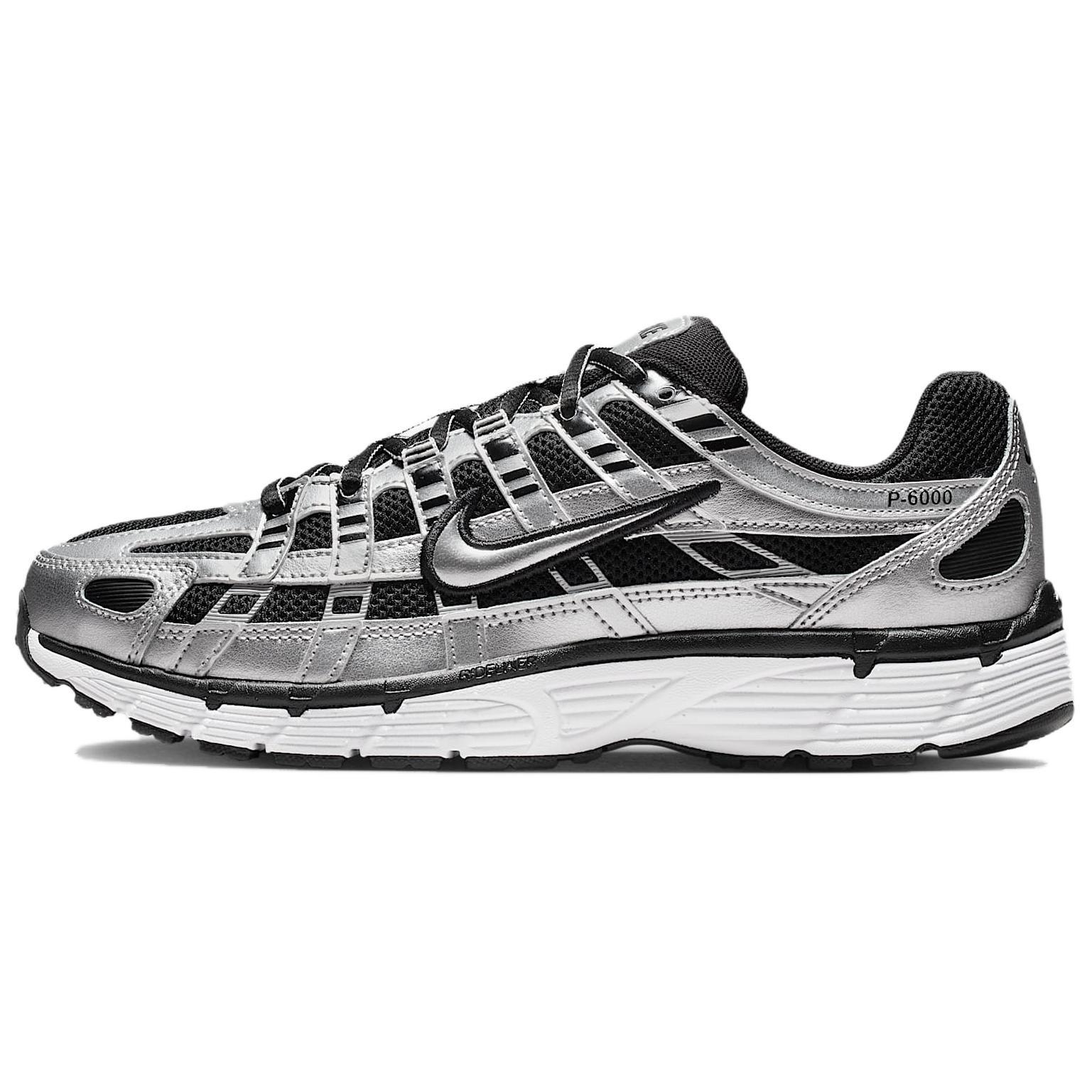 (WMNS) Nike P-6000  Metallic Silver Black White  Women s BV1021-013 EU 44
