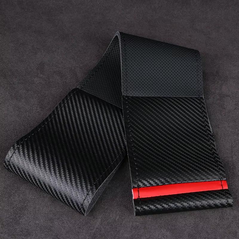 2026 Hot For Volkswagen VW High-End Carbon Fiber Car Steering Wheel Cover Soft Durable Artificial Leather Universal Luxury Autom