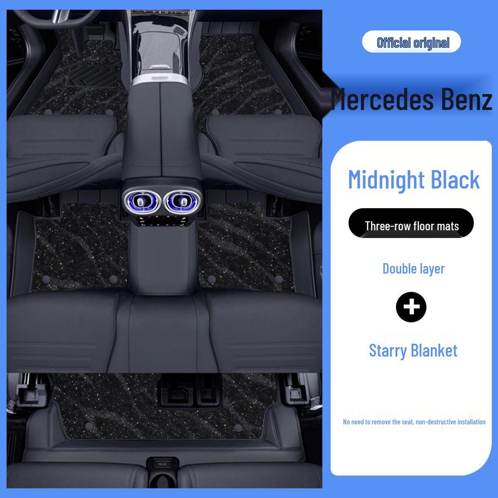 Mercedes-Benz GLC Full-Coverage, Eco-Friendly, Odorless Leather Floor Mats for Interior Protection and Modification.