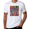 Happy Pink Floral Abstract Art Printing Tshirt Durable Work Wear Tshirt