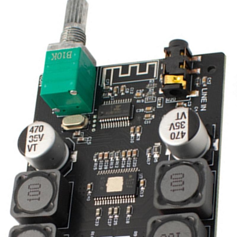 2x50W Wireless Bluetooth-compatible Stereo Receiver Digital Amplifier Board Power Supply DC5V-27V