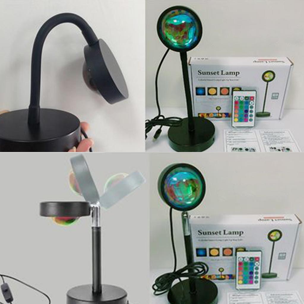 Sunset Lamp Projector Rotatable Lamp Head Sunset Projection Light Remote 16 RGB