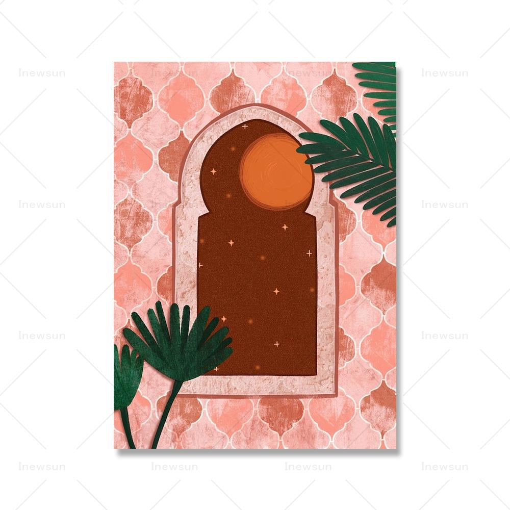 Buckelwal-Mädchen Kunstdruck marokkanischen Fenster Katze Nickerchen abstrakte Landschaft Leinwand Malerei Poster nordischen Frau in Badewanne Bild Wand-Dekor