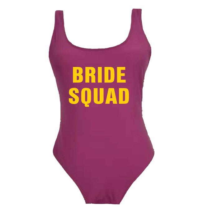 BRIDE SQUAD One-Piece Sexy Slimming Bikini Swimsuit