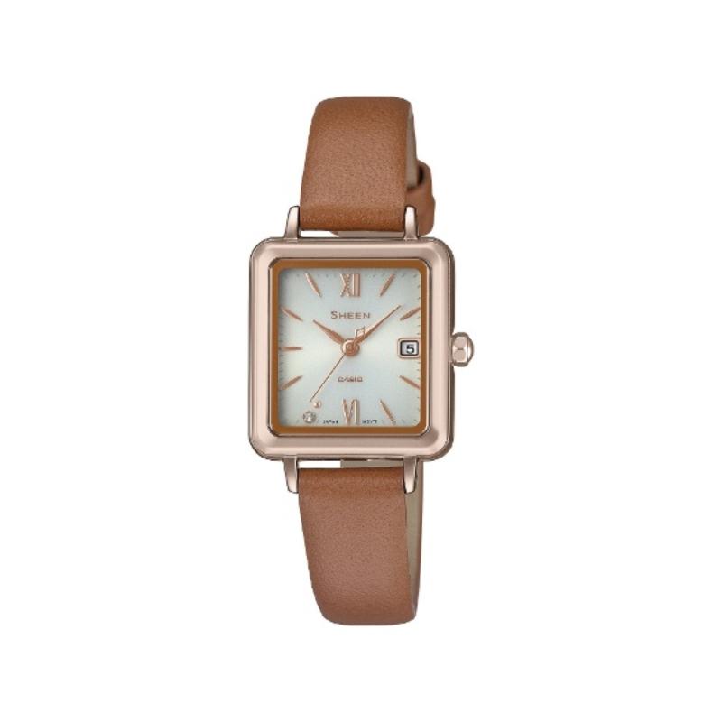 

CASIO [Солнечные часы] SHEEN Solar Sapphire Модель Коричневый кожаный SHS D400CGL 7AJF
