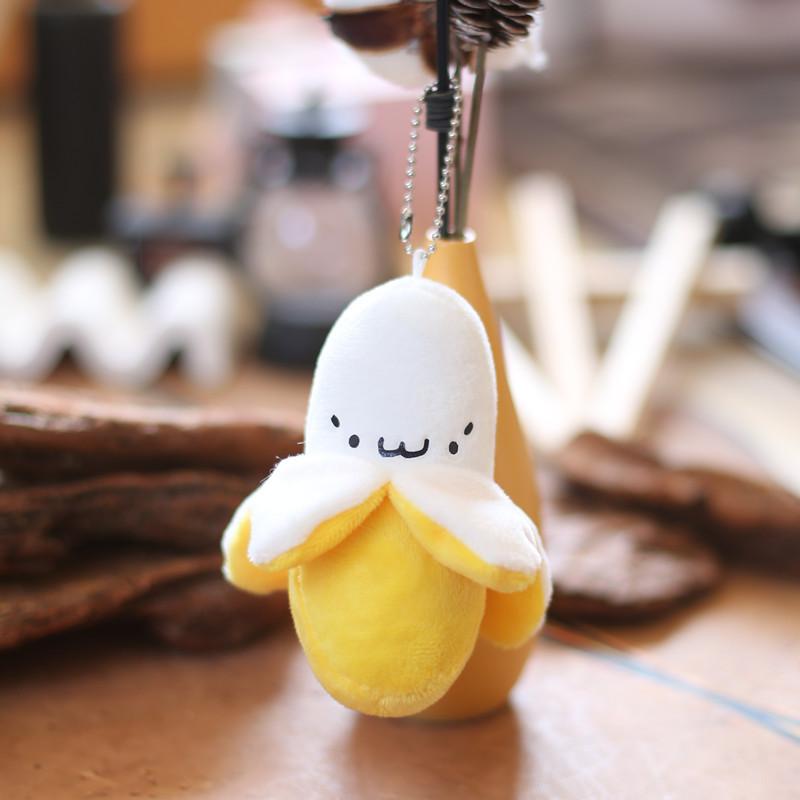 Søt Søt Fruktskrell Lite Bananheng Plysjlekeduk Dukkeveske Hengende dekorasjon Nøkkelring Dukke Dukke Dukke Dukke
