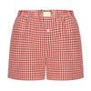 Women's High Waisted Casual Elastic Loose Retro Checkered Shorts