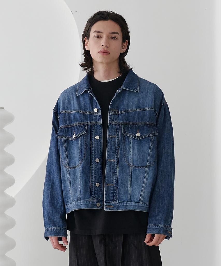 Knouun Trucker Denim Jacket (Blue)