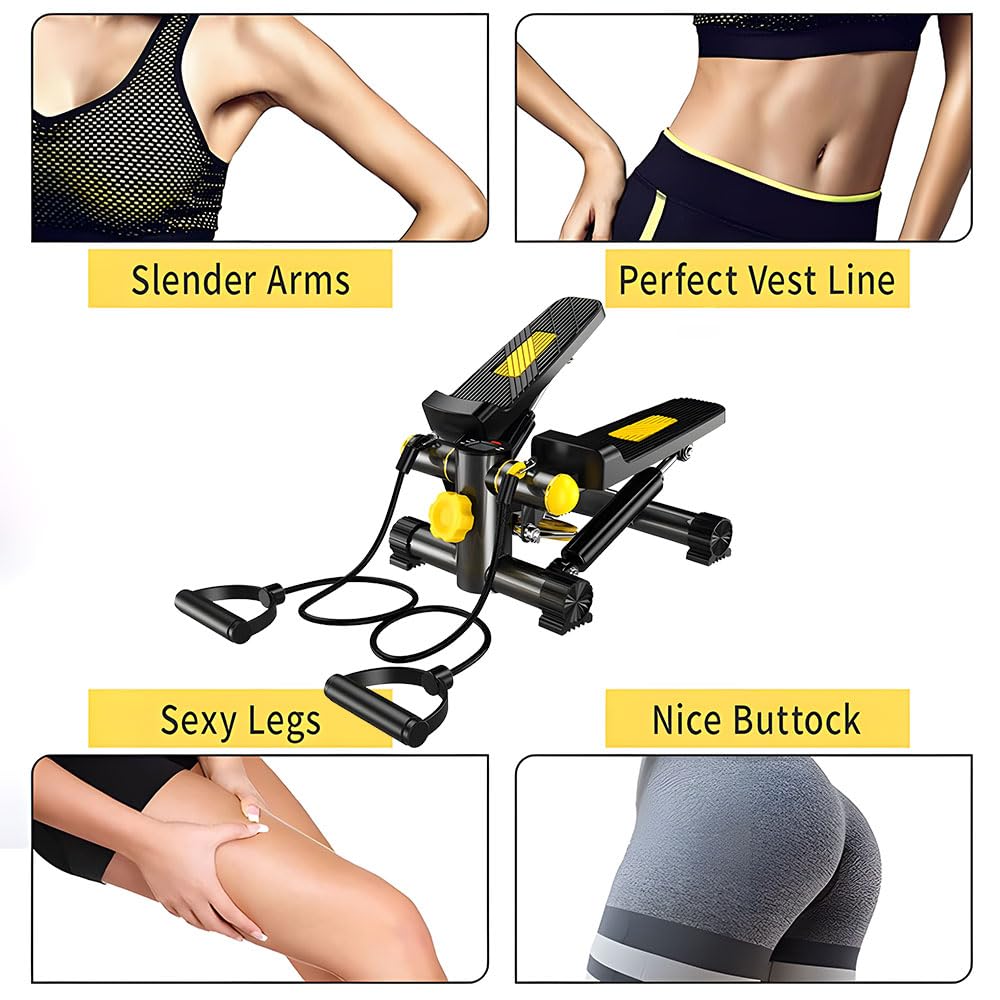 Elittle Foot Stepper with Popular for Home Adjustable Hydraulic Leg Upper and Lower Weight Aerobic Core for Seniors Handles, 2-Way Stepper, Quiet,