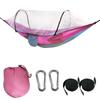 Anti-Roll Over Outdoor Camping Hammock with Mosquito Net & Automatic Spreader Bar