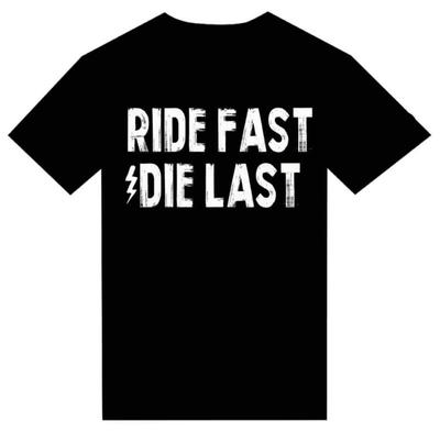 Fahre schnell Stirb zuletzt MC Motorradfahrer T-Shirt T-Shirt Motorrad