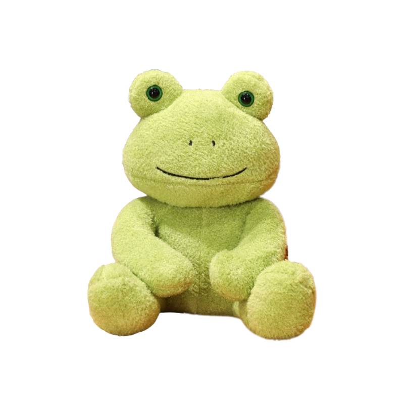 Plush Frog Toy Kids Cartoon Accompany Stuffed Green Backpack Animal Pillow Doll