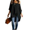 Damen Farbiger Off-Shoulder Freizeit-Top, Sommer Basic Bluse mit einer Schulter