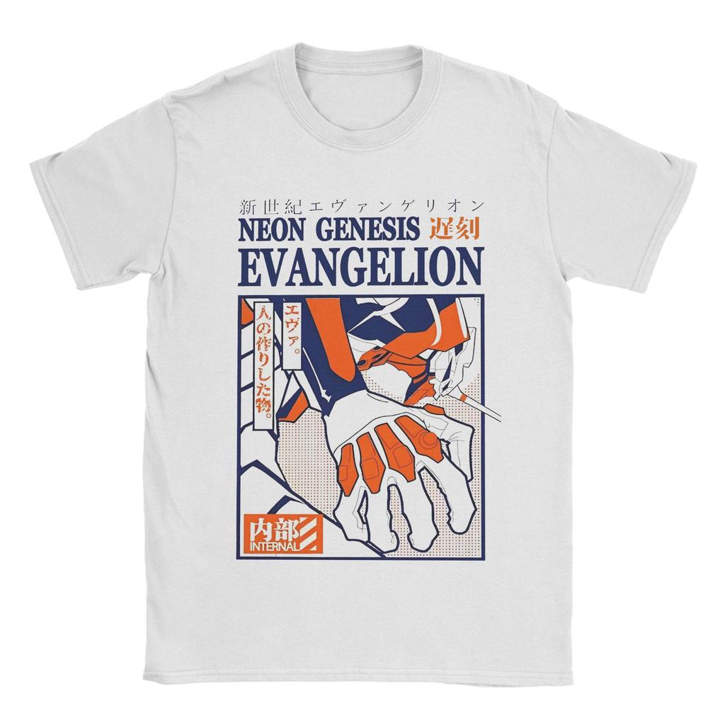 01 EVANGELION Tshirts For Unisex Women 100Cotton Clothes Hip Hop EVA Anime Crewneck Short Sleeve