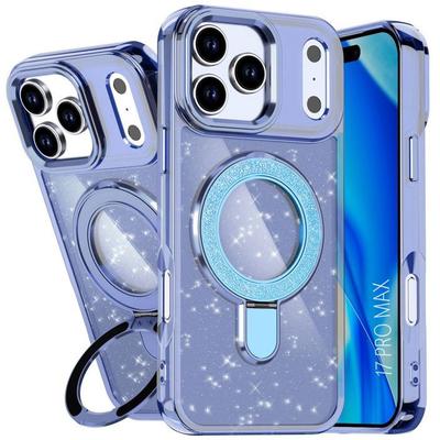 Protective Case - BOOLING - for iPhone 17 Pro Max - Shockproof Silicone PC with Blue Magnetic Ring