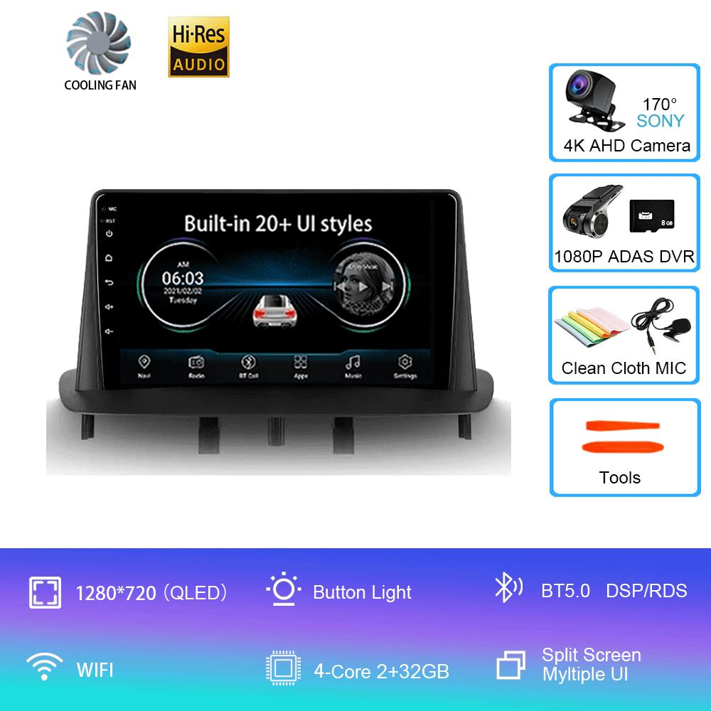 Android 14 Video Player  Car Radio For Renault Megane 3 2008 - 2014 Multimedia Navigation GPS No 2din 2 Din Dvd