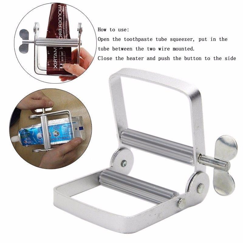 Mini Stainless Steel Toothpaste Squeezer Silver Toothpastes Squeezing Dispenser