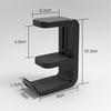 Universal Headset Stand Table Side Hanging Storage Rack 360°Rotating Headphone Organizer Clamp No Punch Desk Hanger For Earphone