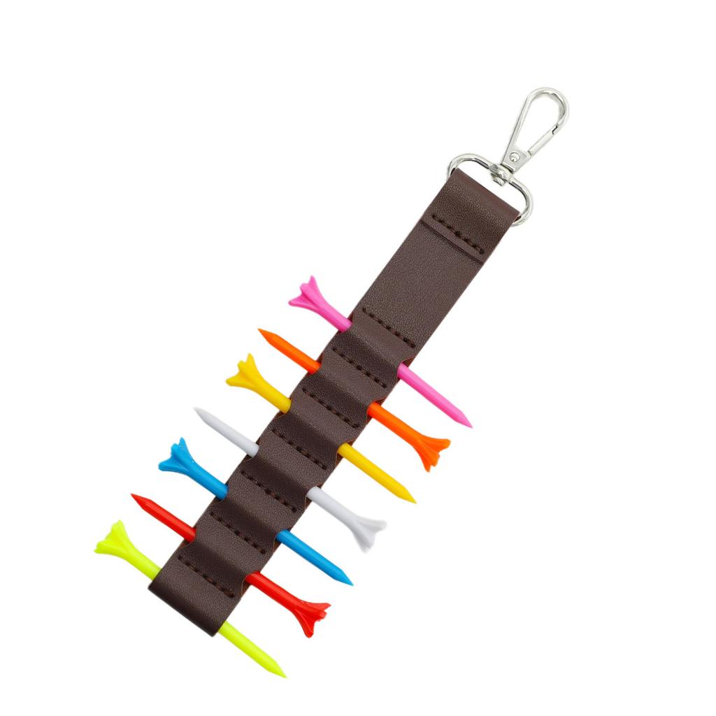 PU Golfs Tees Holder 7 Slot Golfs Tees Storage Bags Portable Golfs Tees Carriers Pouch Hook To Golfs Bag Belt Clip