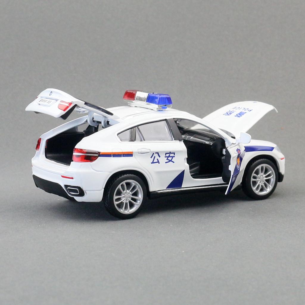 Police Alloy X6 Car Model Toy With Light Sound For Kids Decor Playroom
