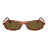Miu Miu Elegant Brand Logo Acetate Irregular Frame Sunglasses Women sunglasses Havana Cognac MUB10SU11P09Z