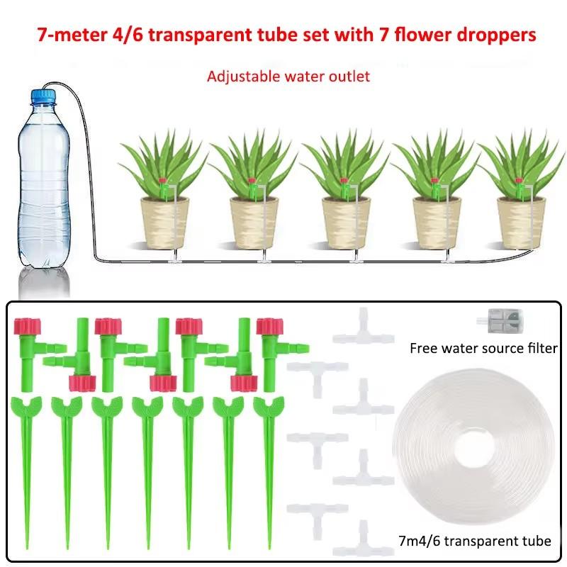 Garden Regulating Drip Irrigation Kit Automatic Watering Device 4/7mm Hose Potted Plants Watering Saving Micro Dripper