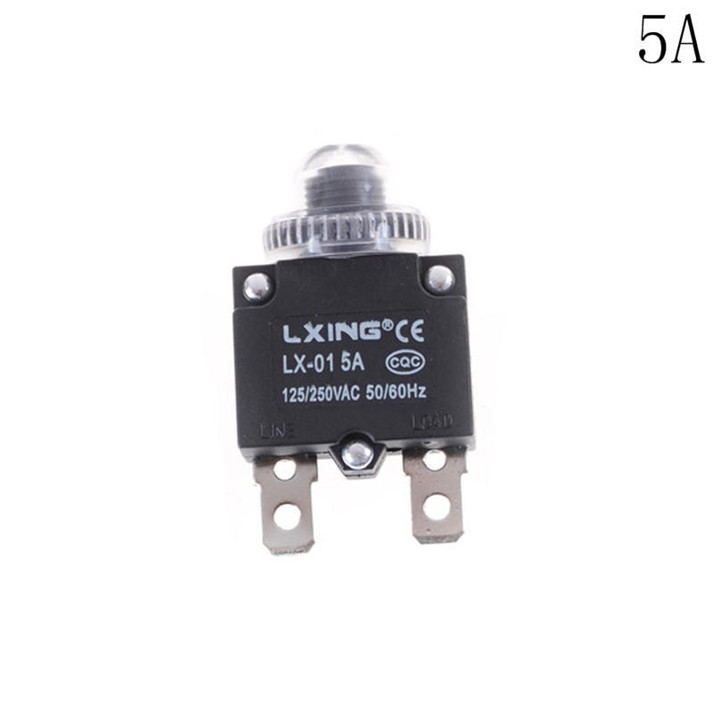 1Pc Terminals 2 Pin 125V/250V Overload Switch With 1Pc Waterproof Cover