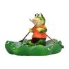 Simulation Resin Floating Lotus Leaf Frogs Ornament Fish Pond Fountain Landscape Decor
