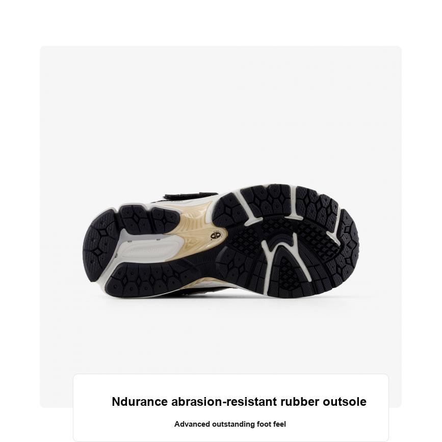 New Balance 2002R Hook & Loop Black Sea Salt Gold (PS) Kids Sneakers PV2002PO