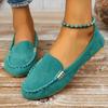 Women's Metal Decor Loafers, Casual Slip On Flat Shoes, Women's Lightweight & Comfortable Shoes