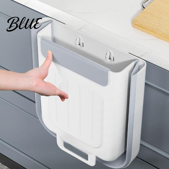 Cestino Ufficio Portatile Pieghevole Cucina Compatto Appeso Montabile Bidone Pattumiera Armadietto Contenitore per Rifiuti da Banco