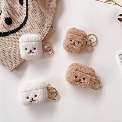 Cute Fluffy Bear Earphone Case For Apple Airpods 1 2 Pro Cover Fashion Lovely Headphones Fur Cases For Airpods Charging Box Capa