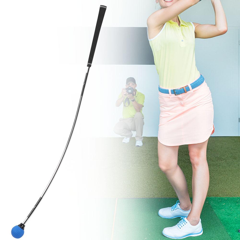 A363 Golf Curves Swing Practice Stick Rubber Trainer Sports Training Equipments Blue