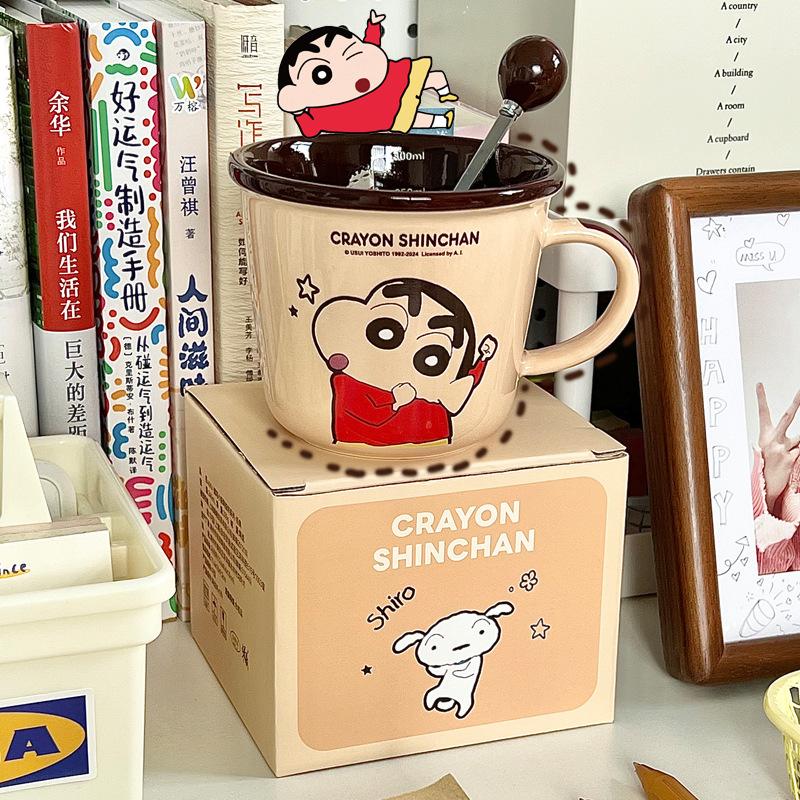 Birthday gifts for girls, girlfriends, souvenirs, cute children's crayons, Shin-chan mugs, practical gift gift boxes