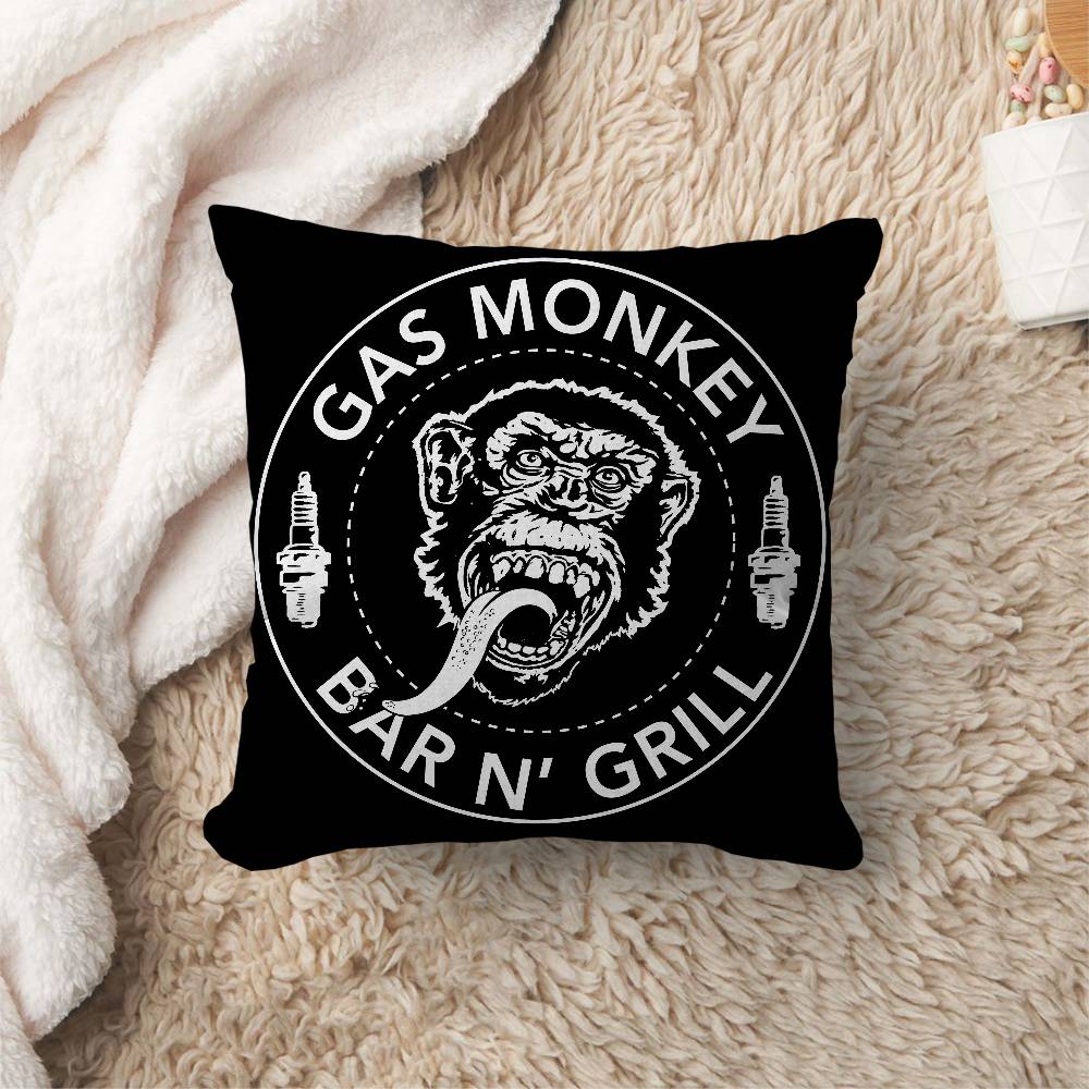 G-Gas M-Monkey G-Garage Logo Pillow Anime Pillow Sofa Bed Head Pillow Cover Cushion Cover 45x45 cm Fashion