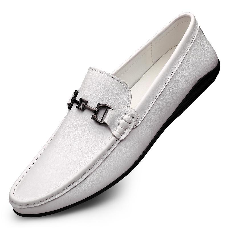 Fashion Designer Brand Men's Genuine Leather Casual Shoes Business Style Formal Shoes Interview Commuting Versatile Men's Flat Loafers