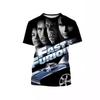 Fast and Furious 3D Printed T-Shirt Men's and Women's Fashion Streetwear Short Sleeve T-Shirt Harajuku