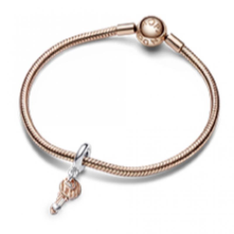 Pandora Llave de Dos Tonos   Colgante Corazón Deslizante 782510c00