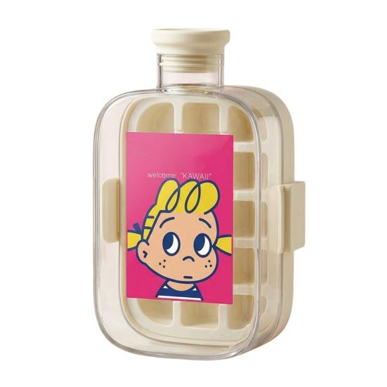 

Пресс-релиз: Машина для изготовления кубиков льда с контейнером для хранения, пищевой силиконовый лоток для льда для морозильной камеры, герметичный, без BPA, портативный контейнер для льда для дома и улицы 500ML белый